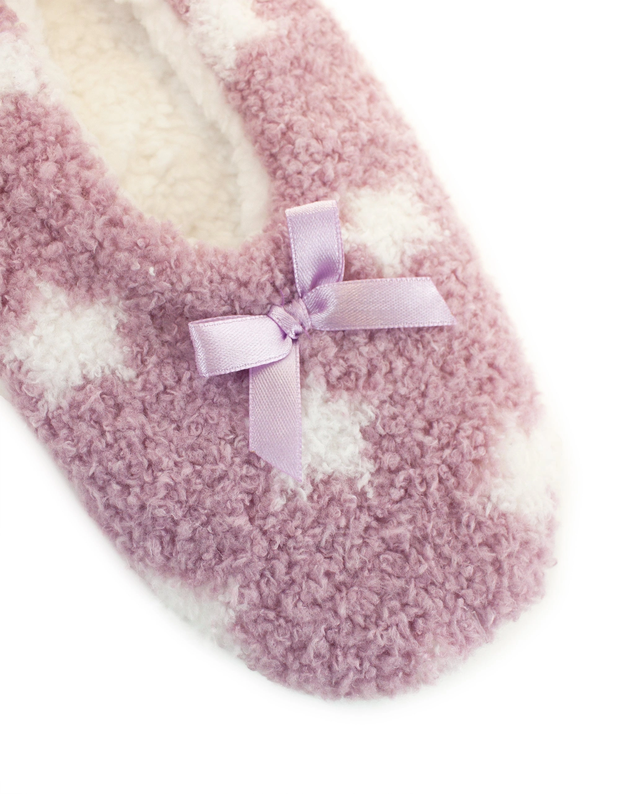 Cozy Mauve Sherpa Slippers: Starry Nights Comfort for Your Feet!