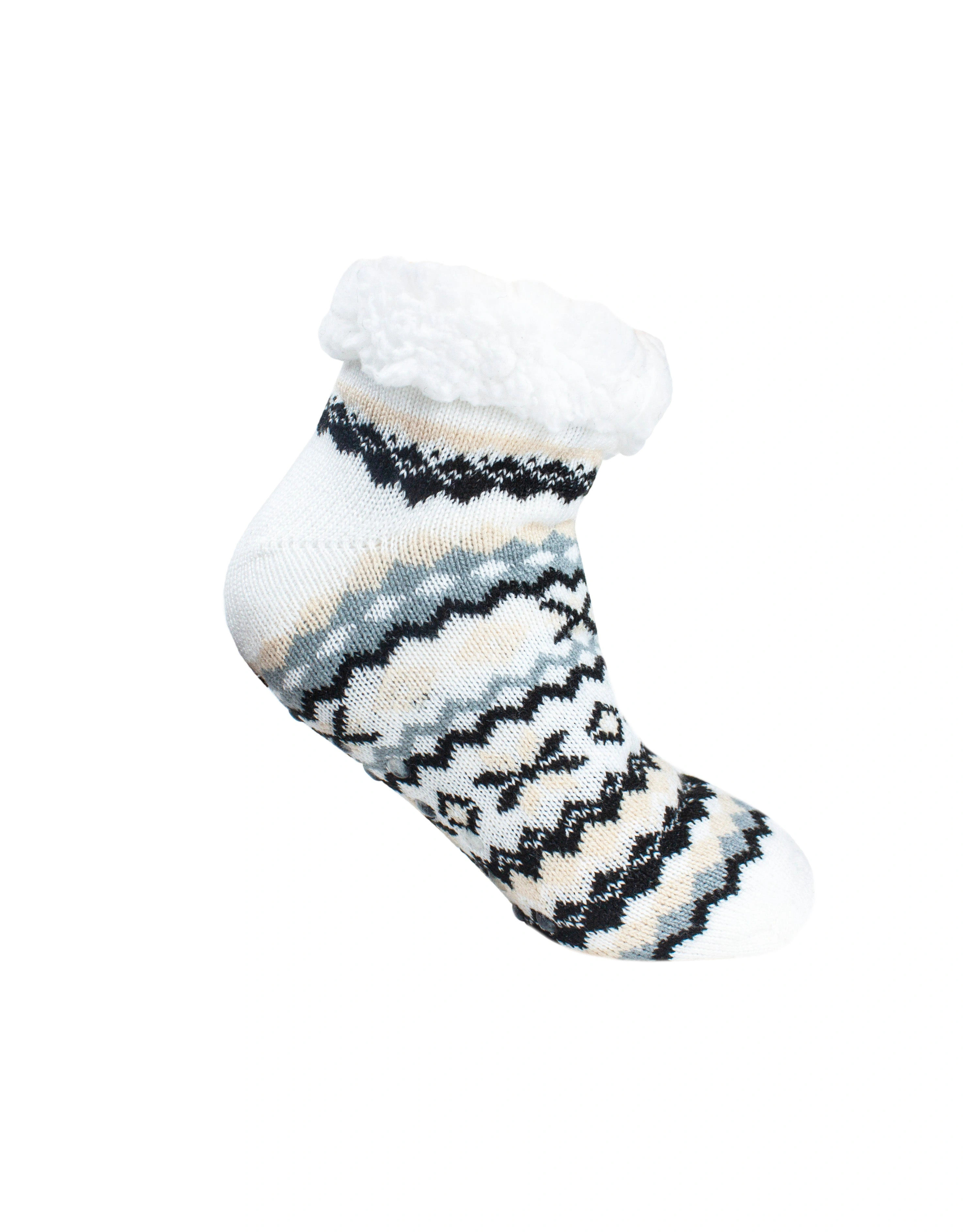 Elsa's Cozy Cream Fairisle Ankle Socks - Winter's Sweet Treat!